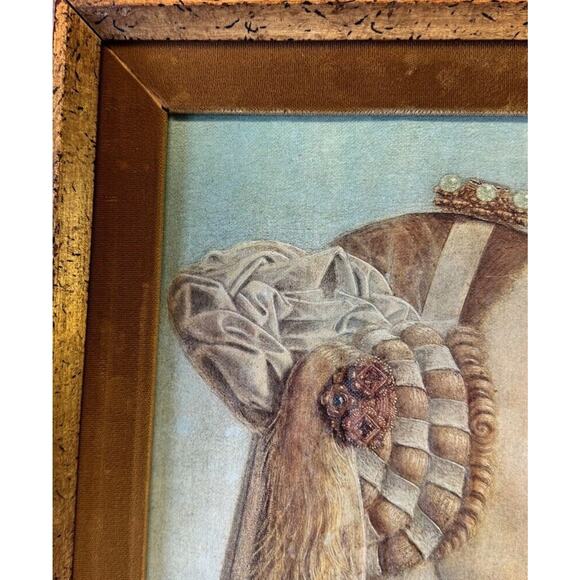 Vintage Framed Design‎ Toscano Portrait of Battista Sforza, 1466: Medium 1952- - Picture 5 of 16